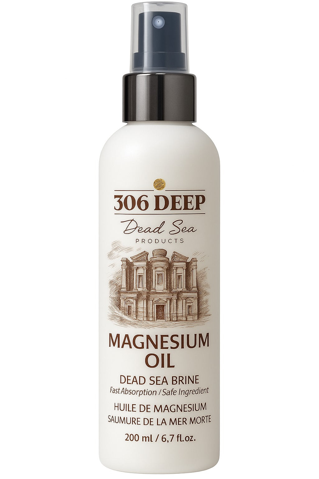 306 Deep™ Magnesium Oil Spray (Full Box – 12 Units) – Pure Dead Sea Relief for Muscles, Sleep & Skin
